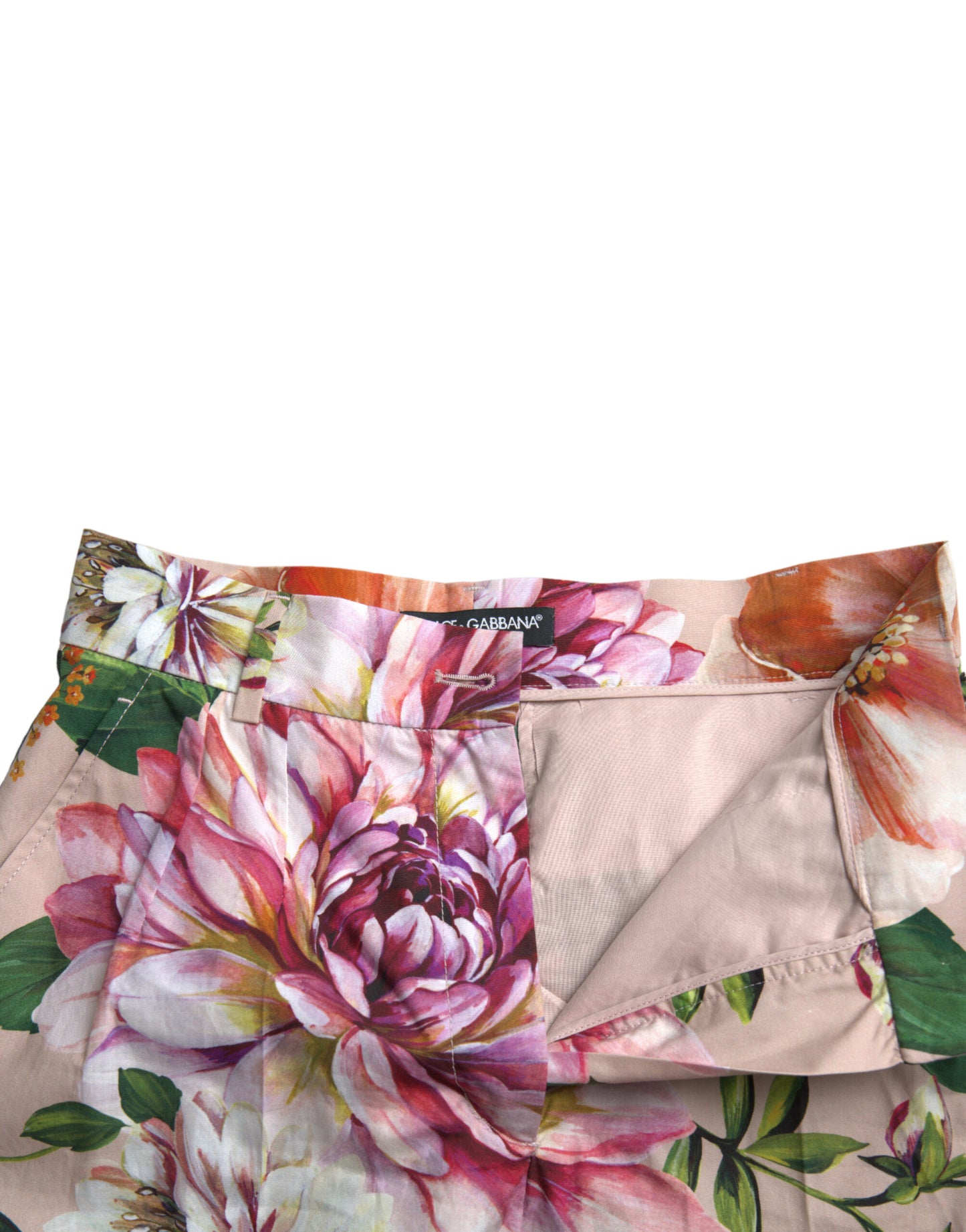 Dolce & Gabbana Multicolor Floral High Waist Hot Pants Shorts