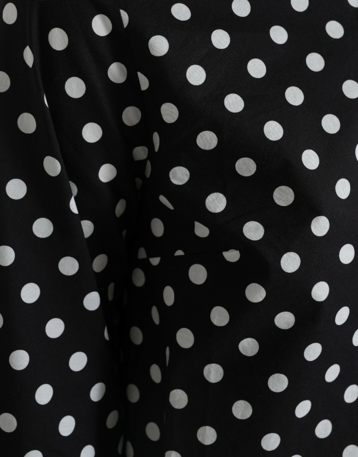 Dolce & Gabbana Black White Polka Dot Nylon Shift Mini Dress