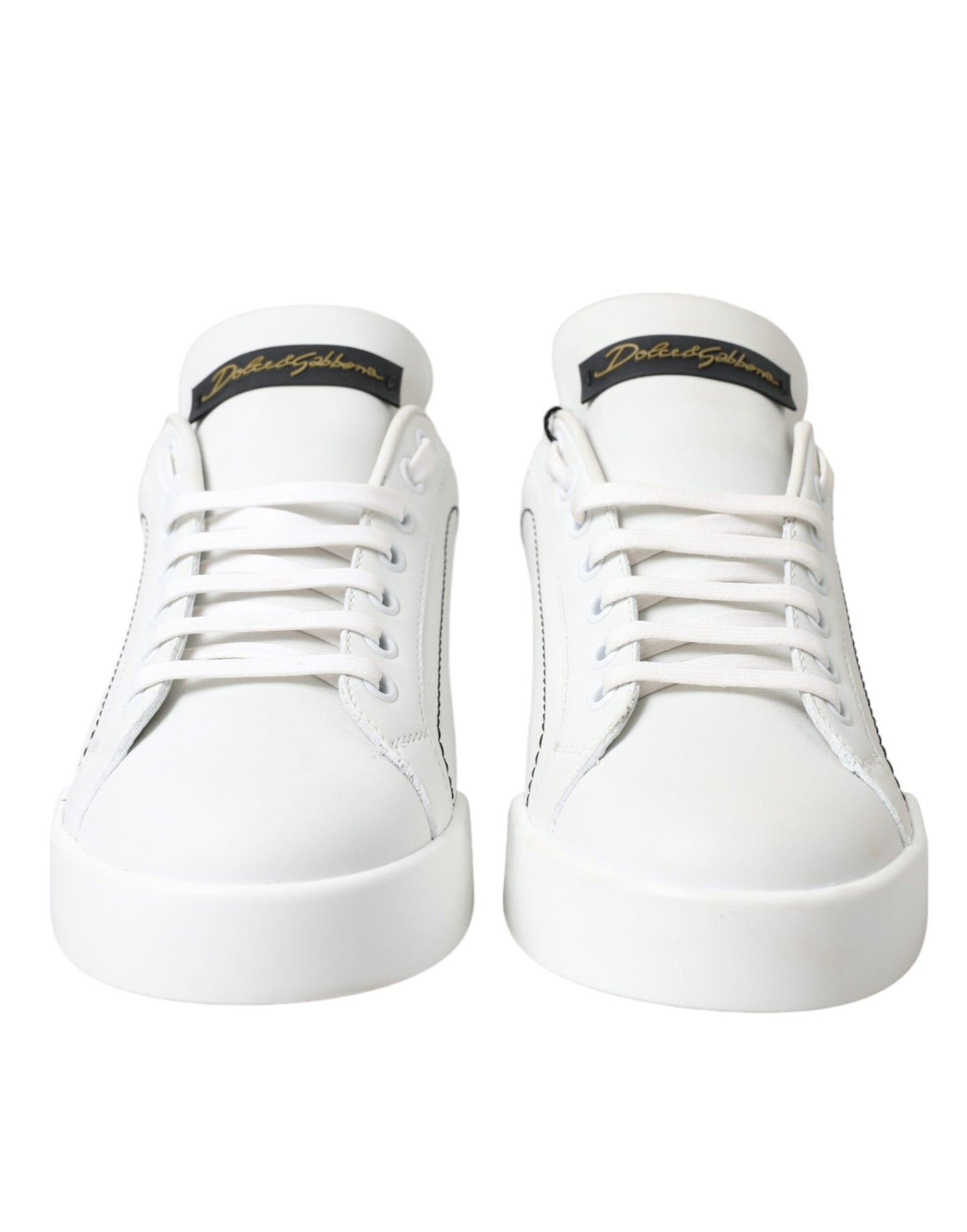 Dolce & Gabbana White Leather Portofino Classic Sneaker Women Shoes