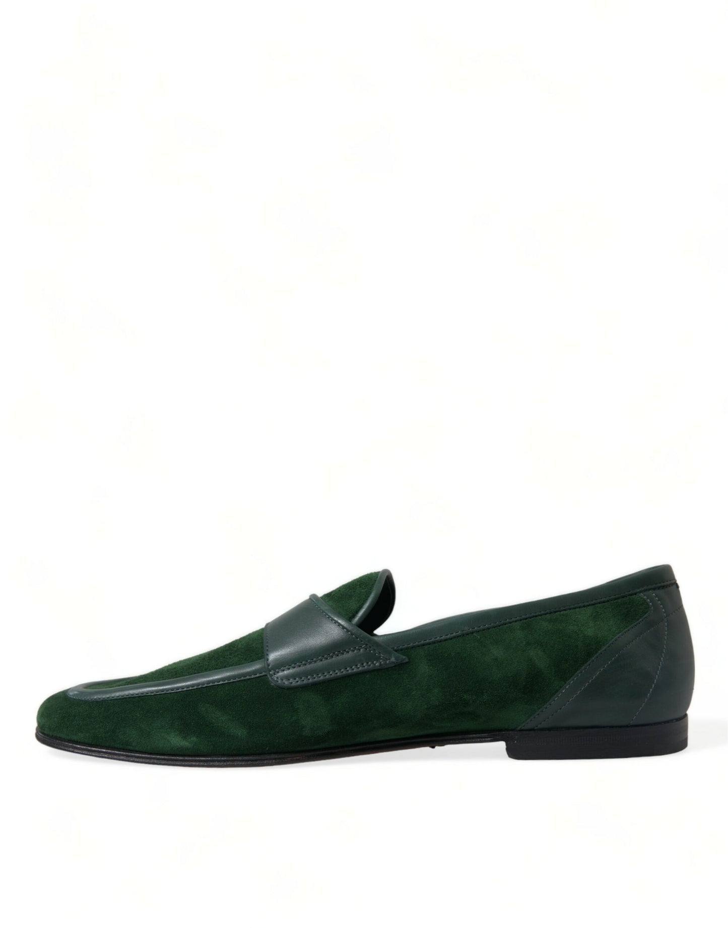 Dolce & Gabbana Green Velvet Slip On Men Loafer Dress Shoes