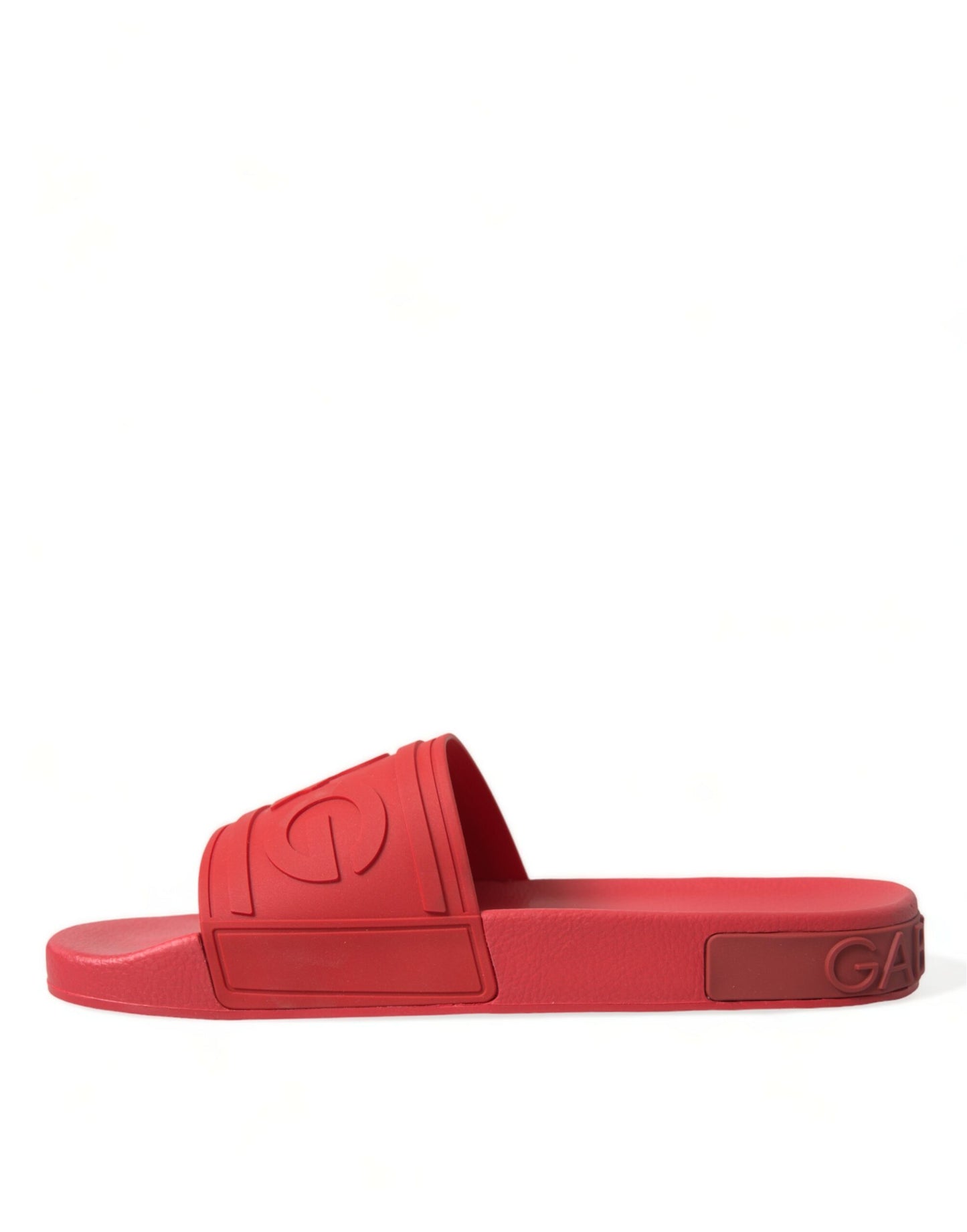 Dolce & Gabbana Red Rubber Sandals Slippers Beachwear Shoes