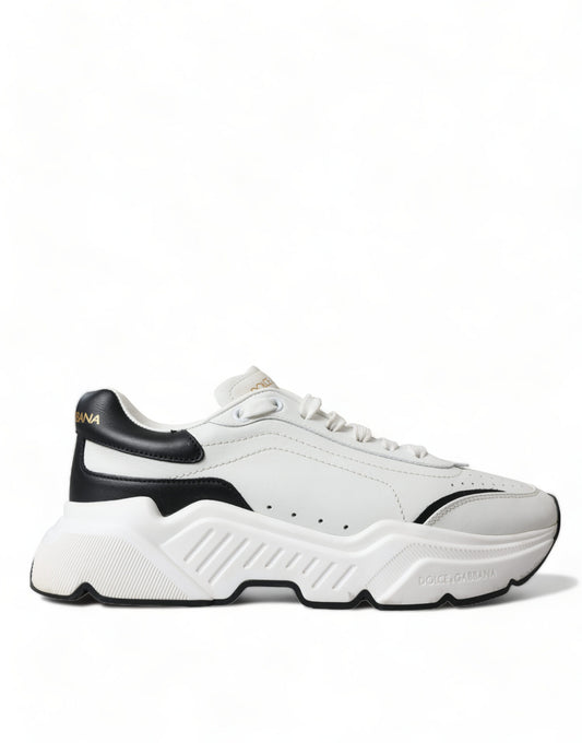 Dolce & Gabbana White Black Low Top Daymaster Sneakers Shoes