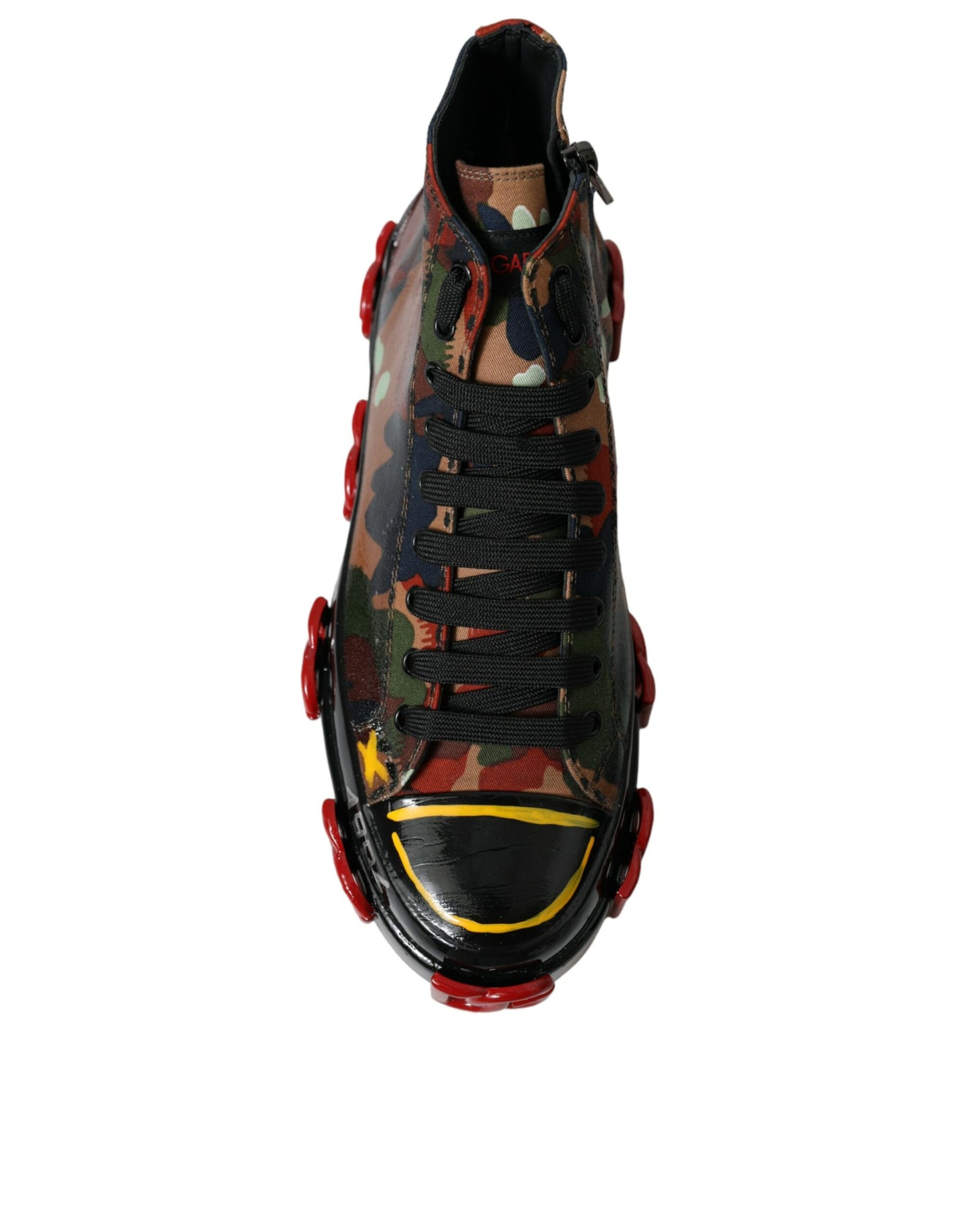 Dolce & Gabbana Multicolor Camouflage High Top Men Sneakers Shoes