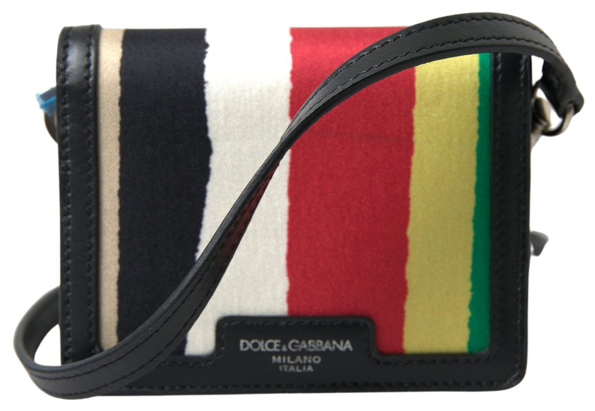 Dolce & Gabbana Multicolor Leather Shoulder Strap Card Holder Wallet