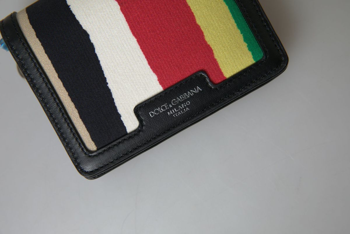 Dolce & Gabbana Multicolor Leather Shoulder Strap Card Holder Wallet