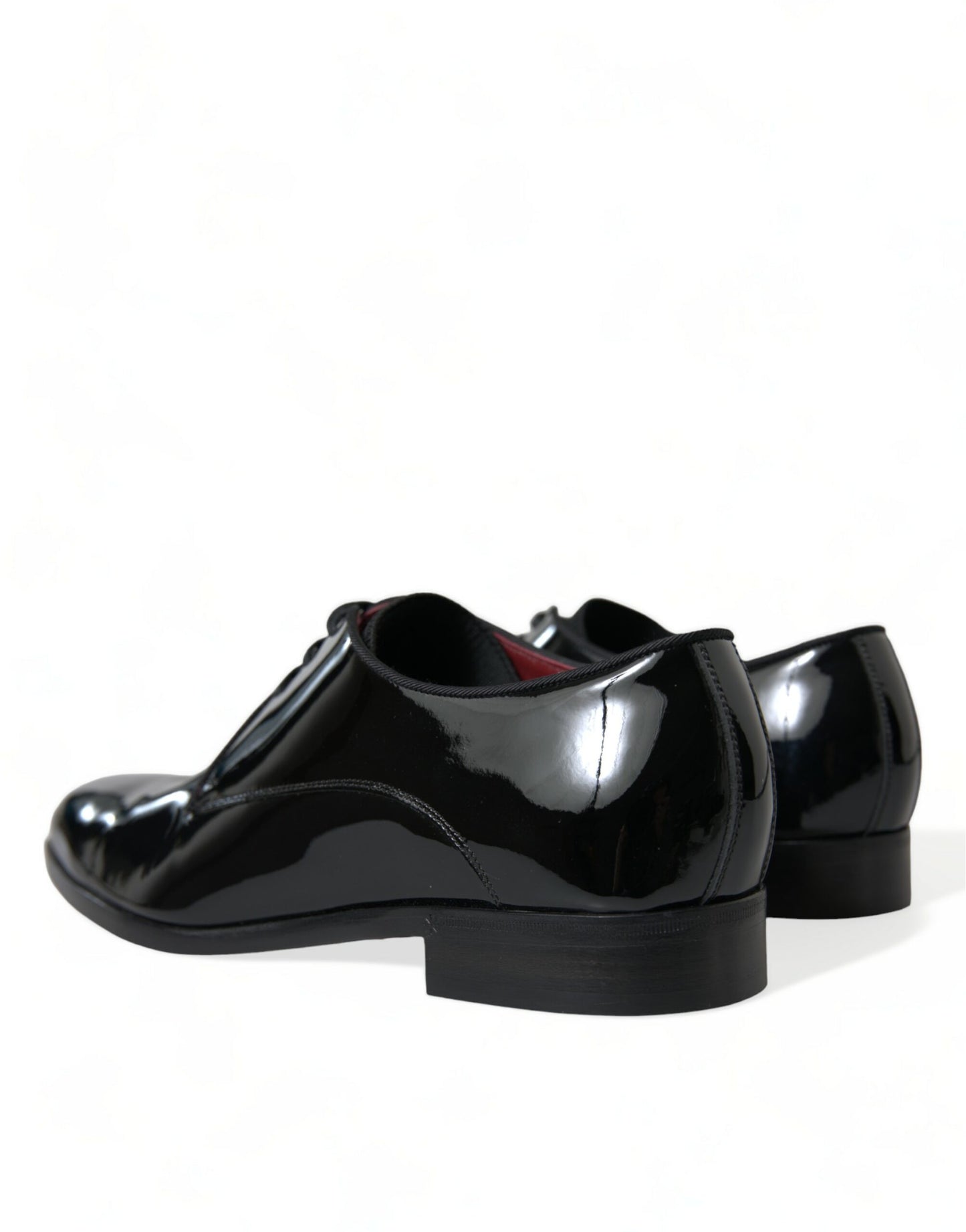 Dolce & Gabbana Black Calfskin Leather Derby Dress Shoes