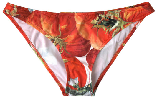 Dolce & Gabbana Orange Pumpkin Beachwear Bikini Bottom Swimwear