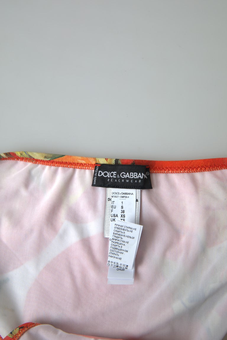 Dolce & Gabbana Orange Pumpkin Beachwear Bikini Bottom Swimwear