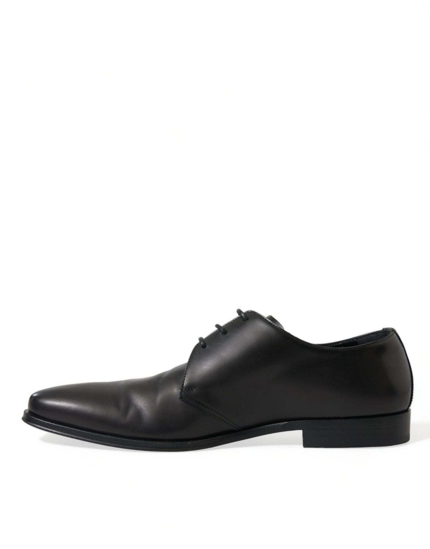 Dolce & Gabbana Black Leather Lace Up Formal Derby Dress Shoes