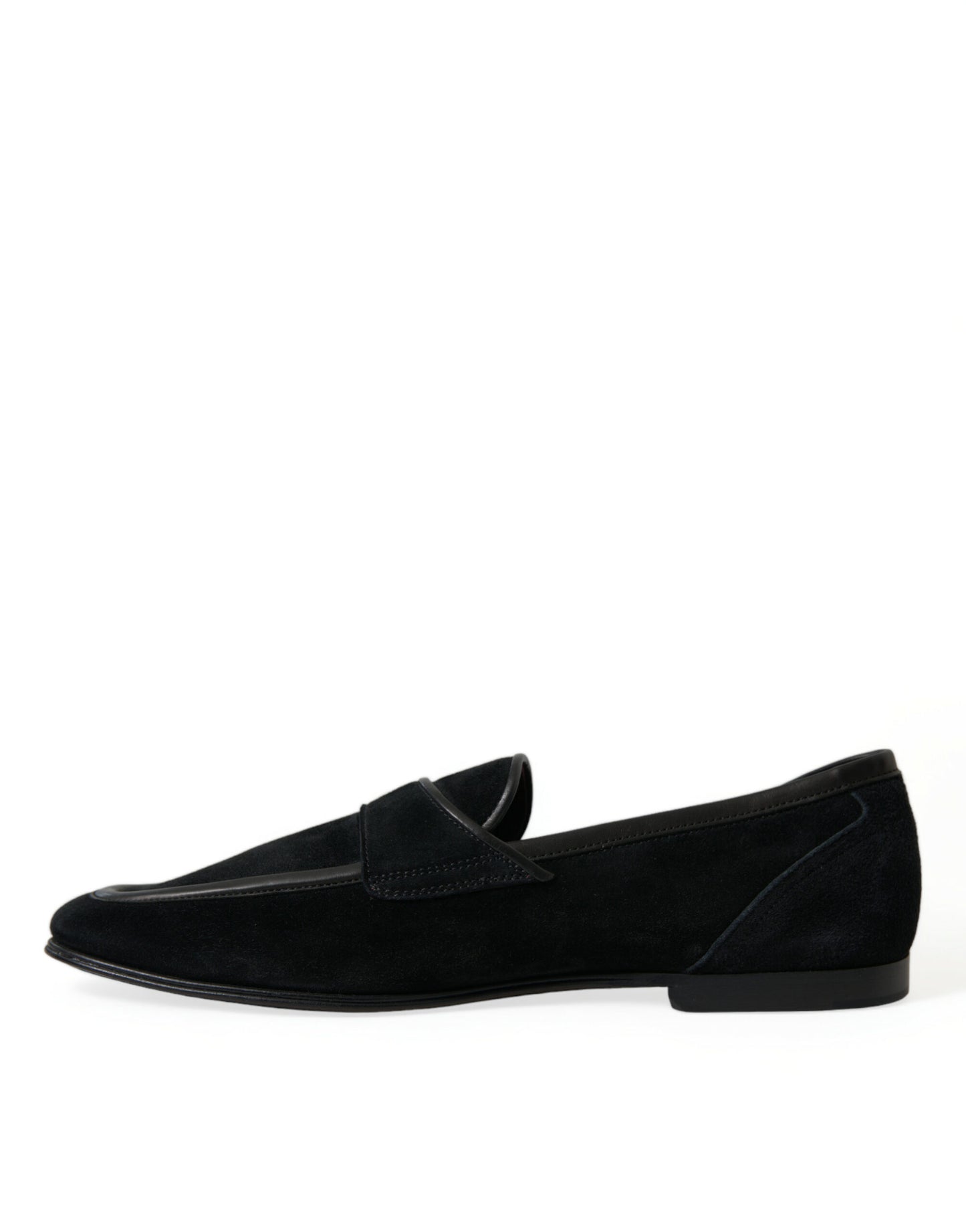 Dolce & Gabbana Black Velvet Slip On Loafers Dress Shoes