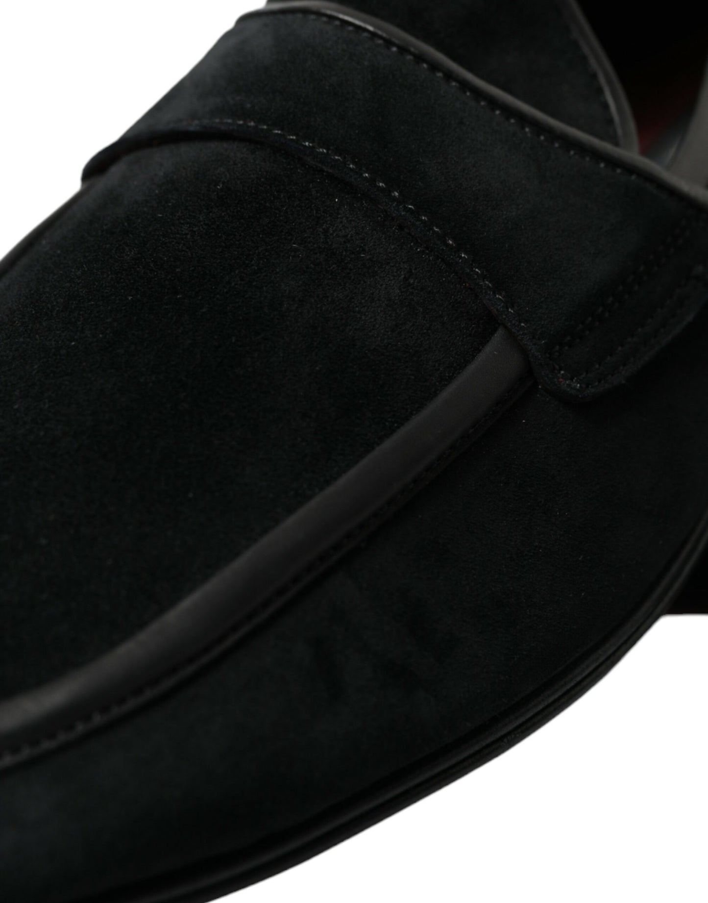 Dolce & Gabbana Black Velvet Slip On Loafers Dress Shoes