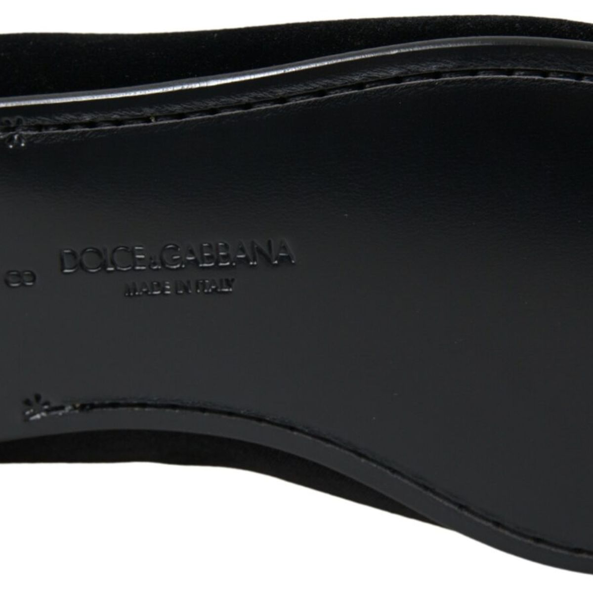 Dolce & Gabbana Black Velvet Loafers Formal Shoes