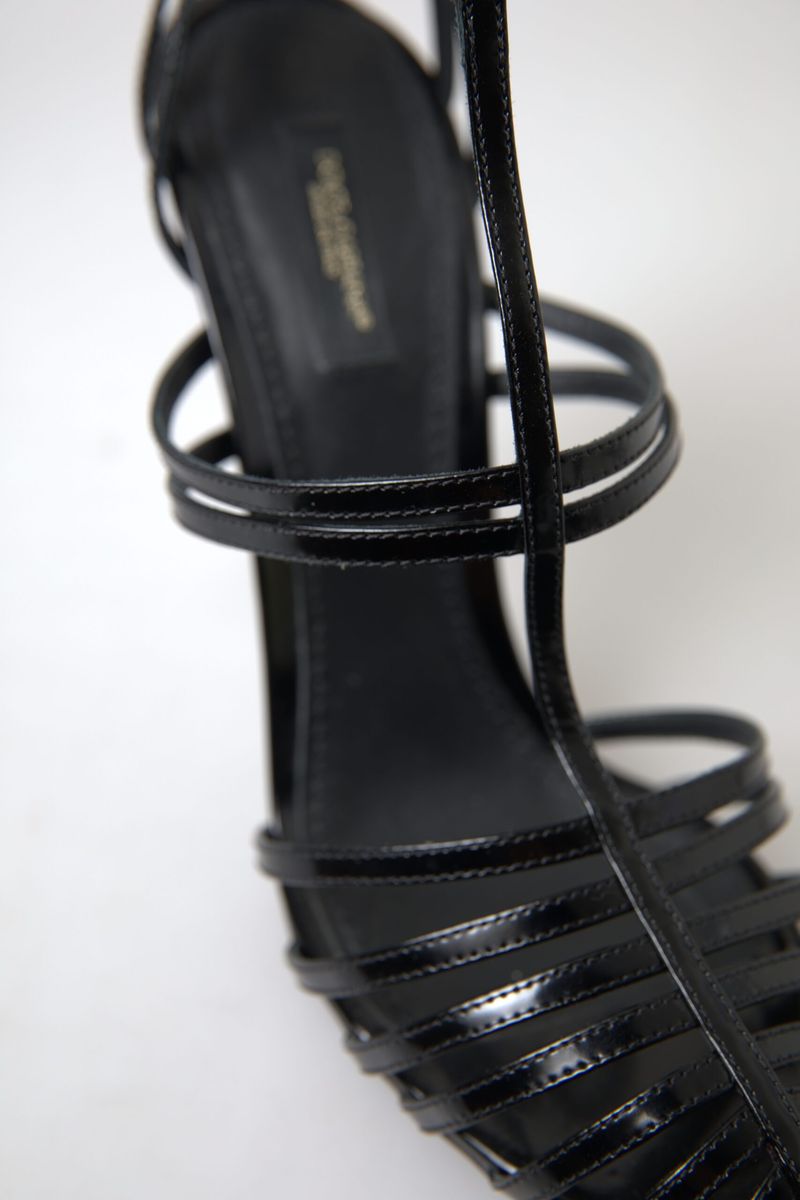 Dolce & Gabbana Black Stiletto High Heels Sandals