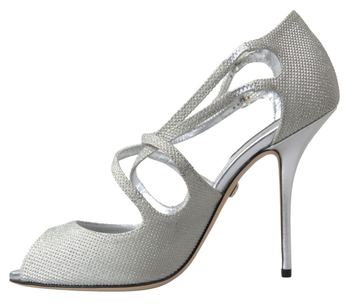 Dolce & Gabbana Silver Shimmers Sandals Heel Pumps Shoes