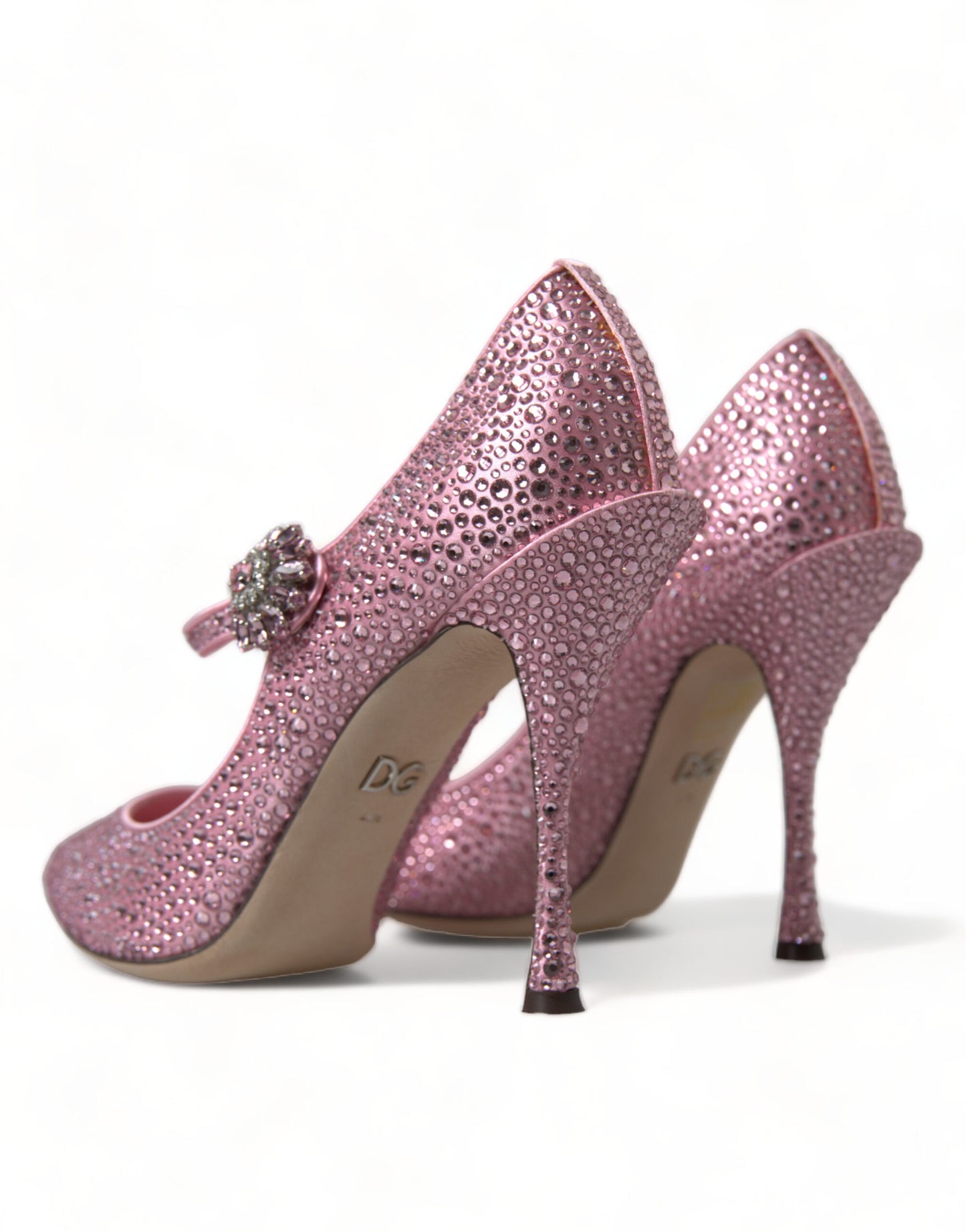 Dolce & Gabbana Pink Strass Crystal Heels Pumps Shoes