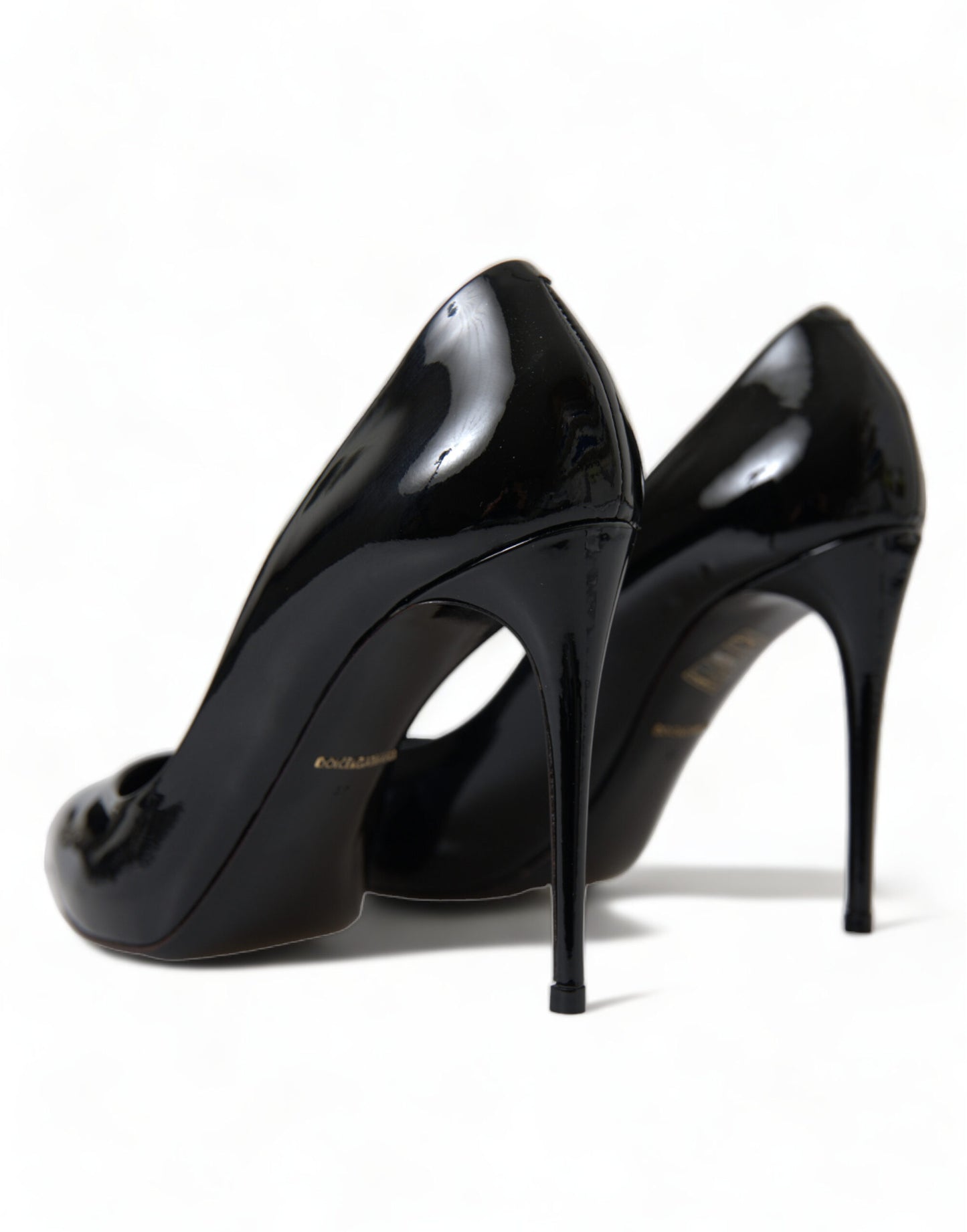 Dolce & Gabbana Black Patent Leather Pumps Heels Shoes