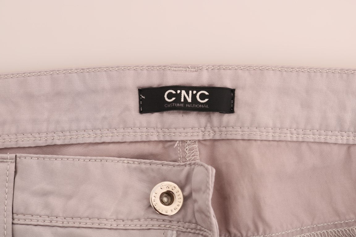 Costume National Beige Cotton Slim Fit Jeans