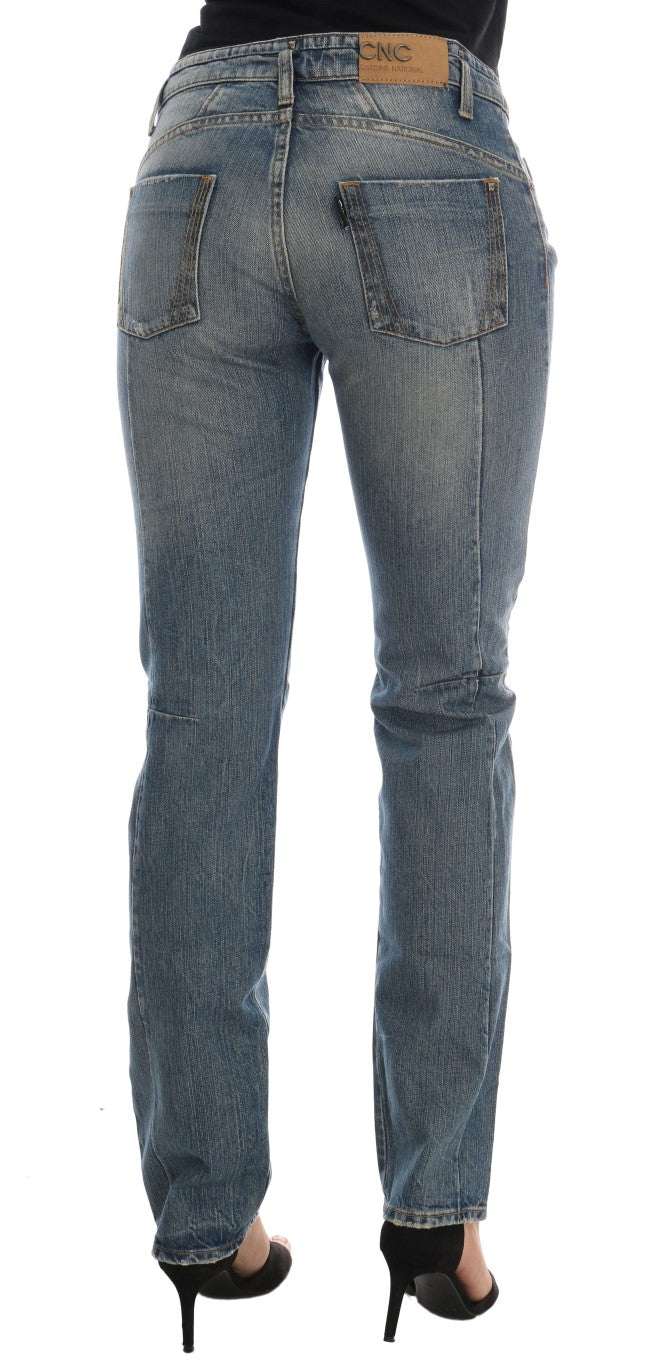 Costume National Blue Cotton Stretch Denim Jeans