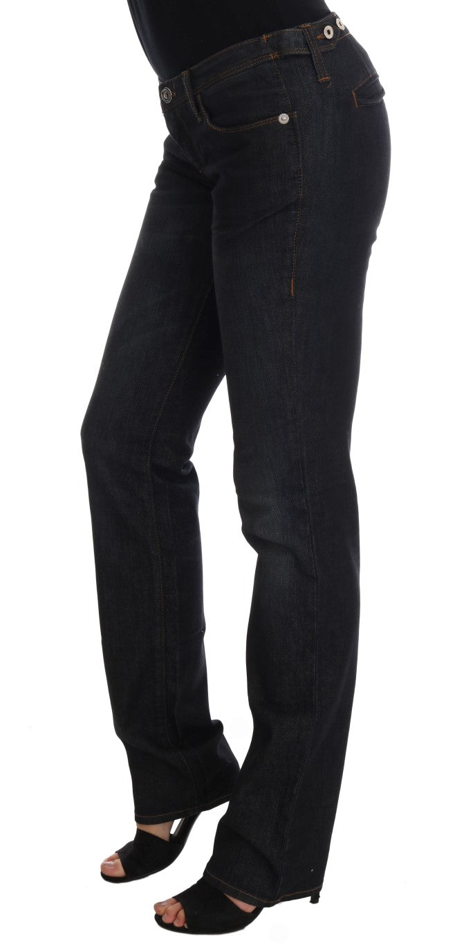 Costume National Dark Blue Cotton Slim Fit Jeans