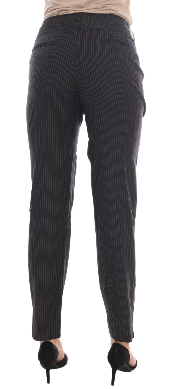 Dolce & Gabbana Gray Wool Stretch Slim Dress Pants