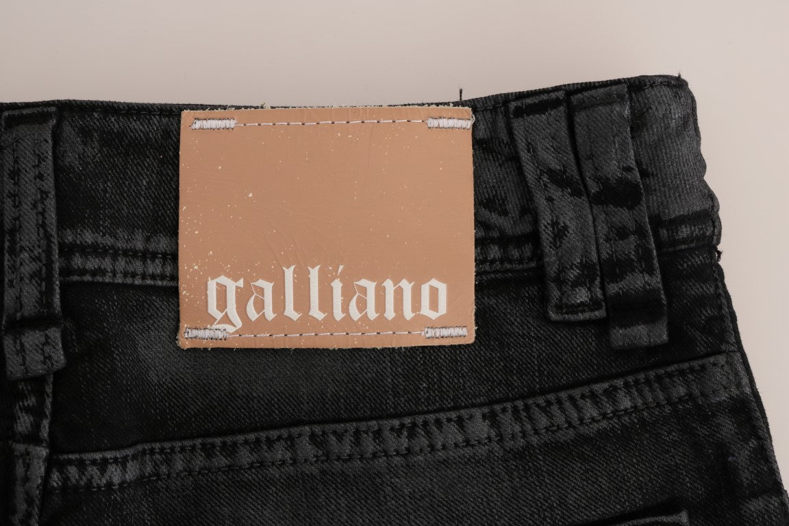 John Galliano Gray Wash Cotton Stretch Regular Fit Jeans