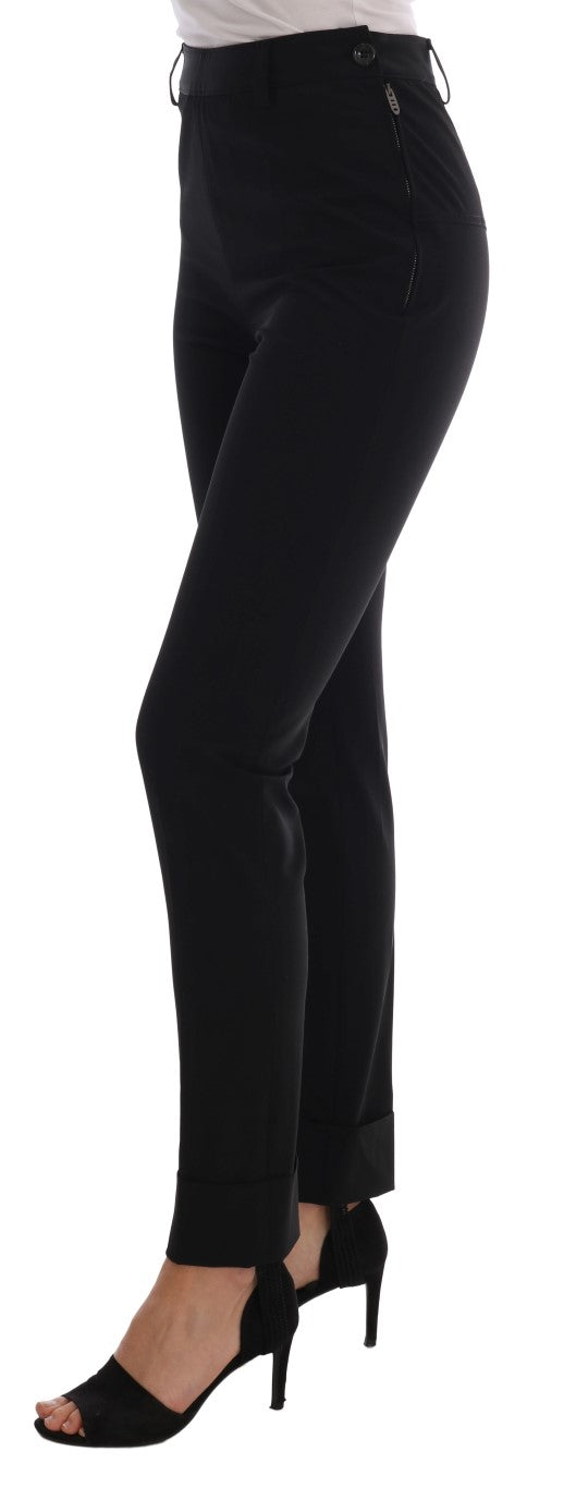 Ermanno Scervino Black Stretch Leggings Pants