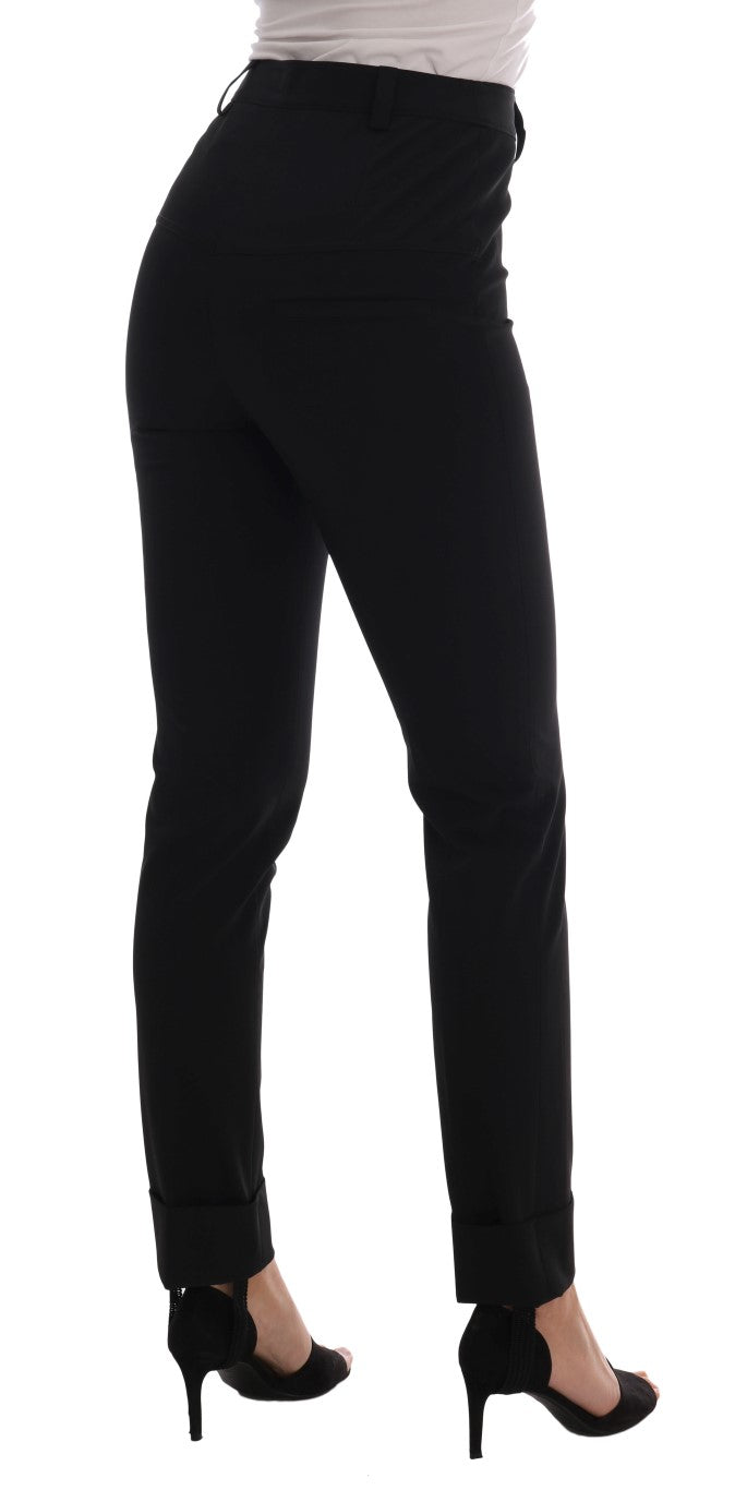 Ermanno Scervino Black Stretch Leggings Pants