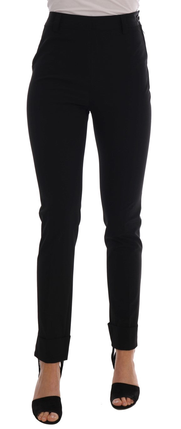 Ermanno Scervino Black Stretch Leggings Pants