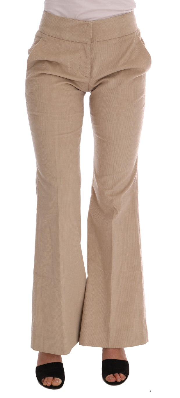 Ermanno Scervino Beige Cotton Bootcut Pants