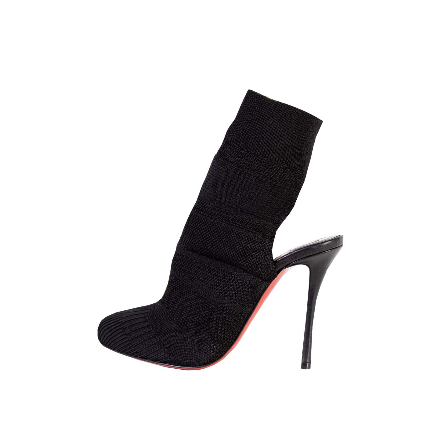 Christian Louboutin Chrisitan Loboutin Noemi 100 Black Tricot Ankle Boot