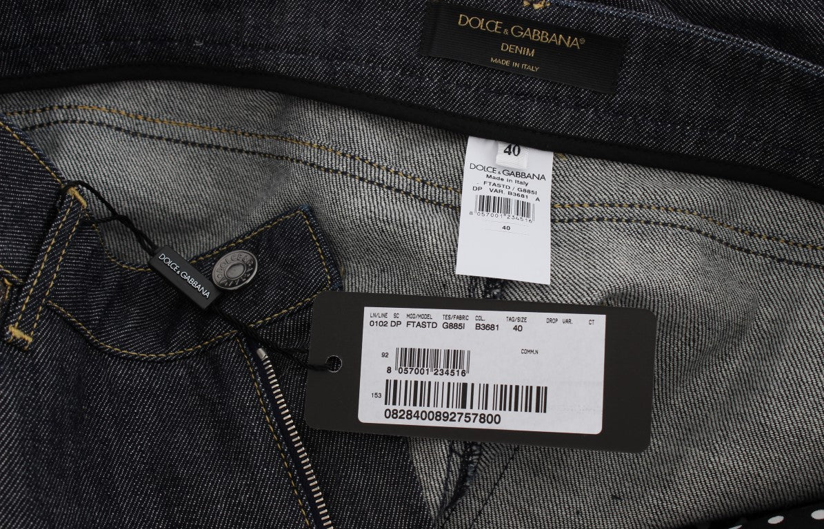 Dolce & Gabbana Blue Cotton Oversize Denim Jeans