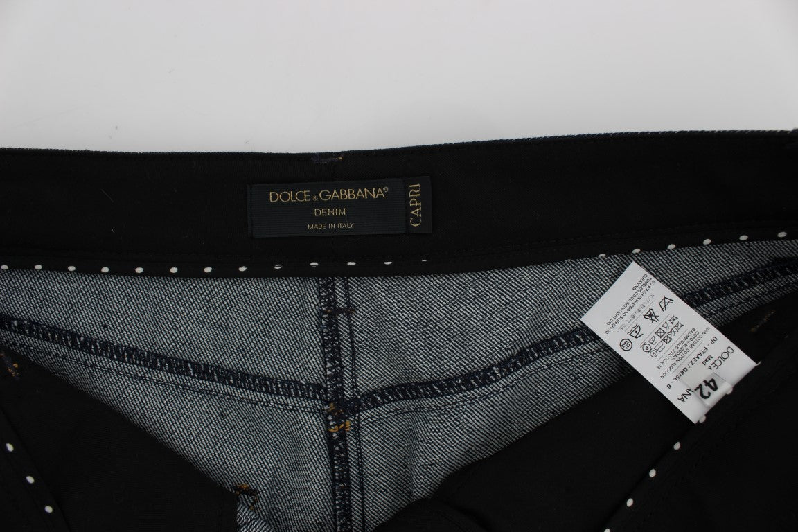 Dolce & Gabbana Blue Denim Cotton CAPRI Torero Jeans