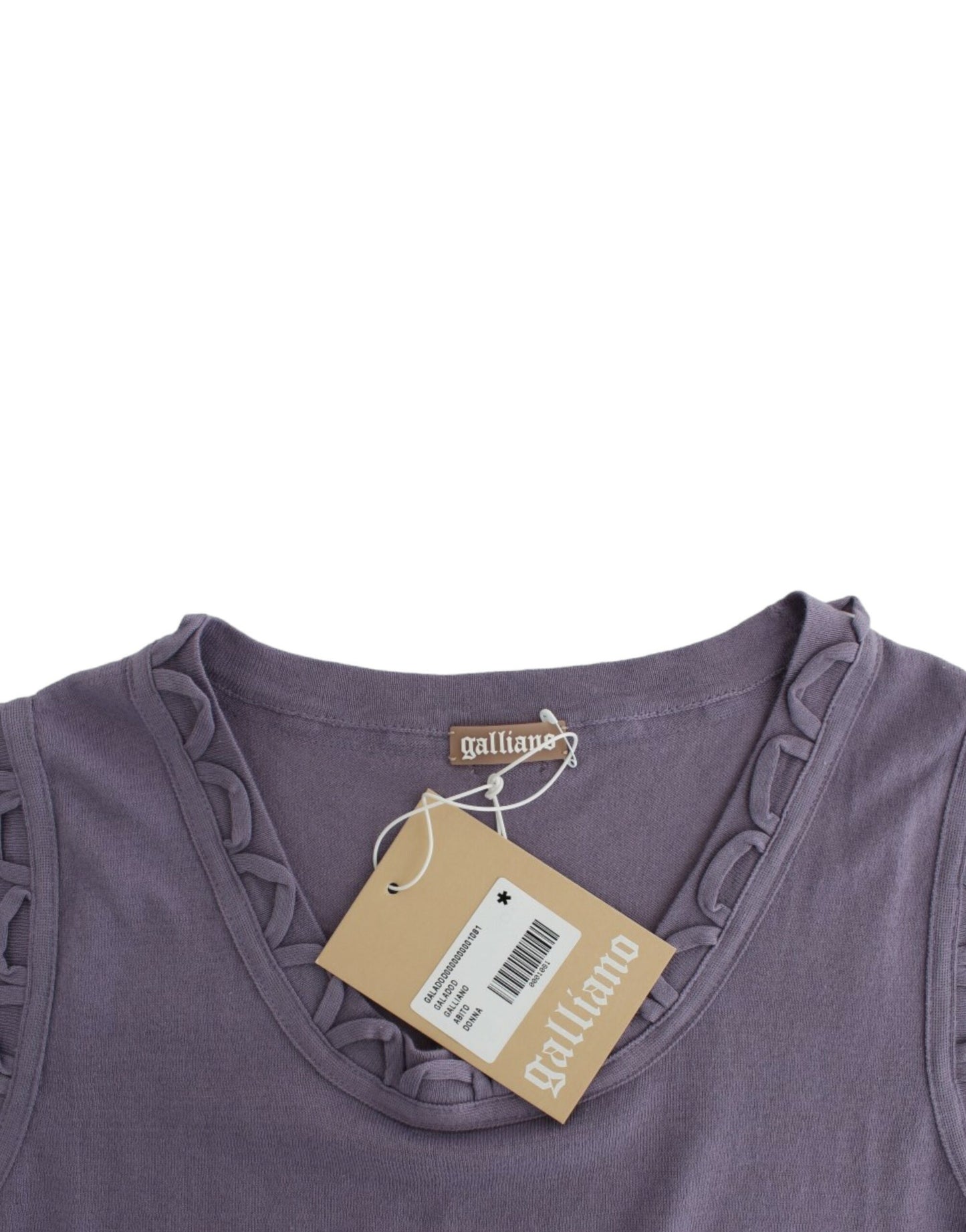 John Galliano Purple cotton jersey dress