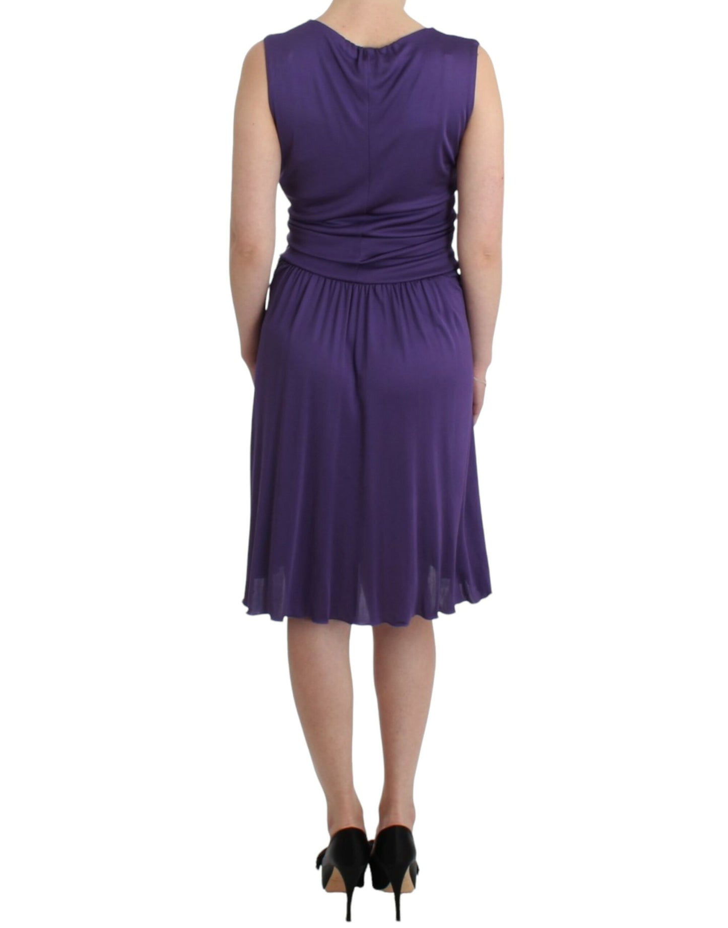 John Galliano Purple sheath dress