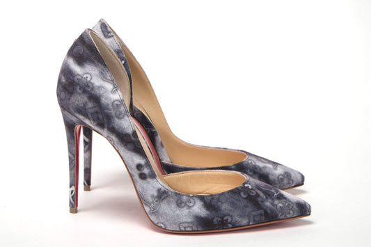 Christian Louboutin Multicolor Denim Print High Heels Pumps