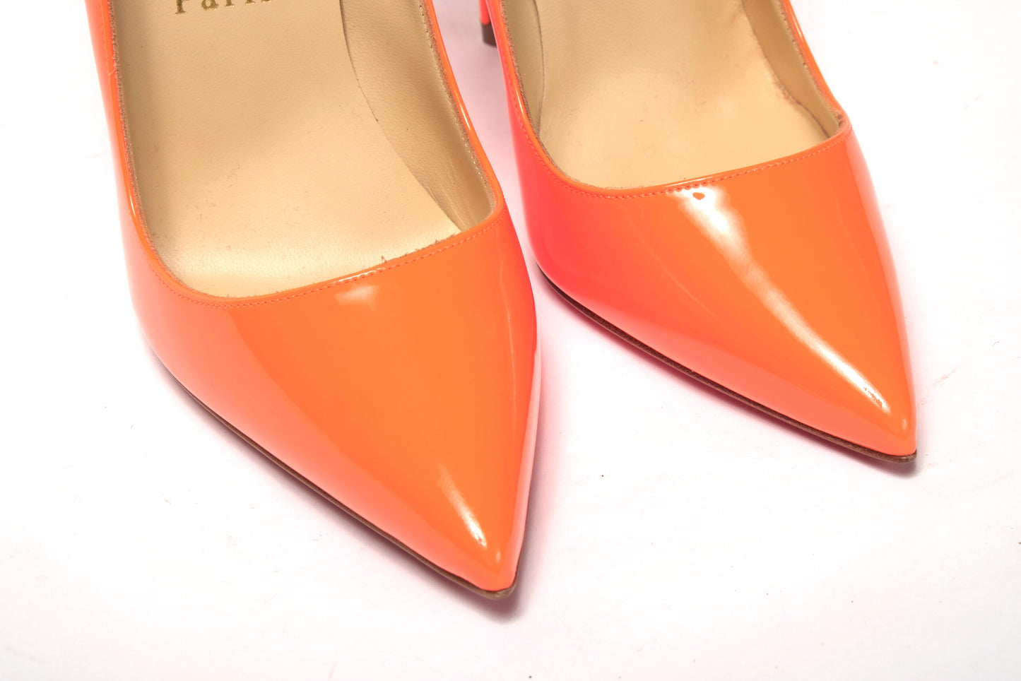 Christian Louboutin Neon Orange So Kate Patent High Heel