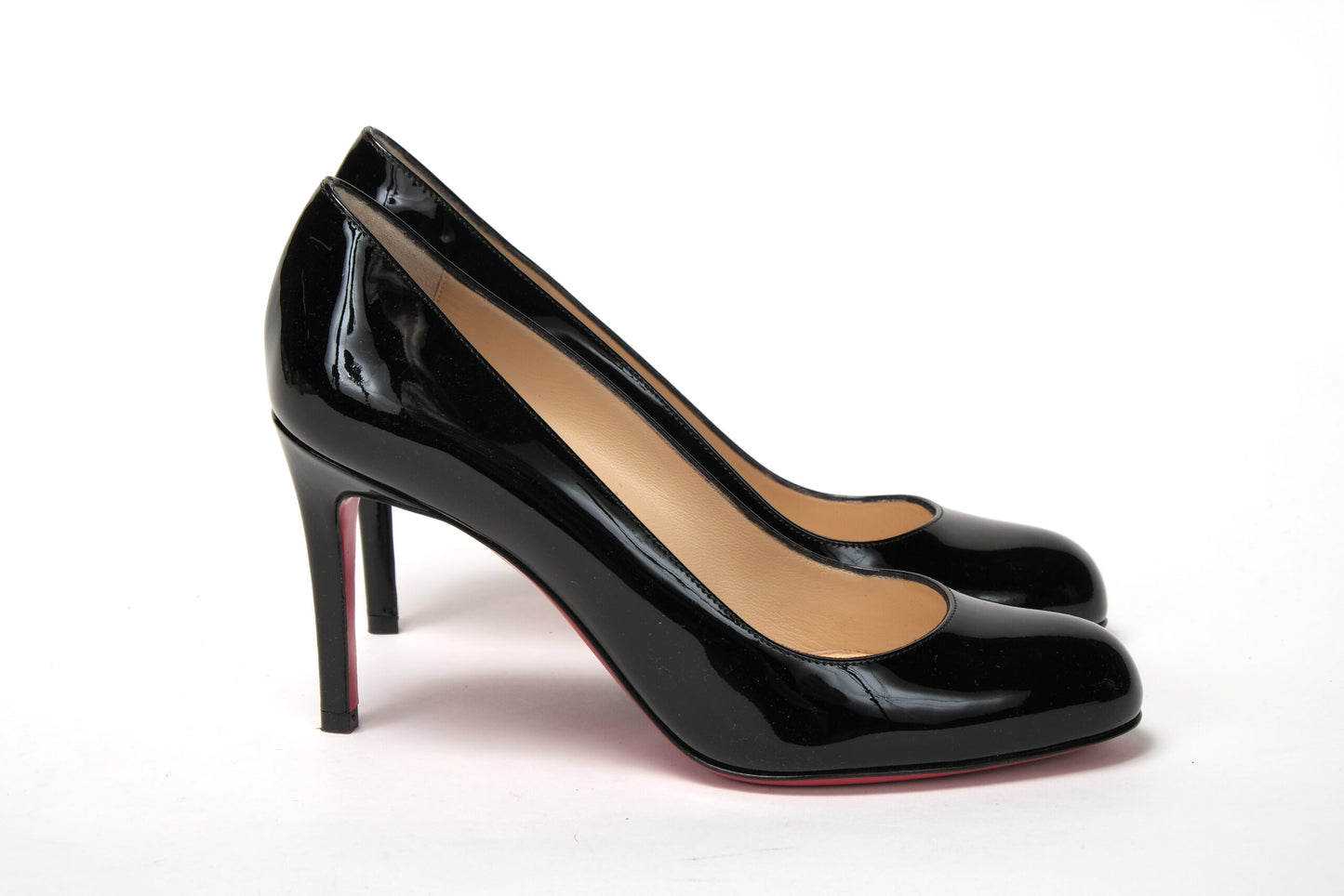 Christian Louboutin Simple Pump 85 Patent Black Heel