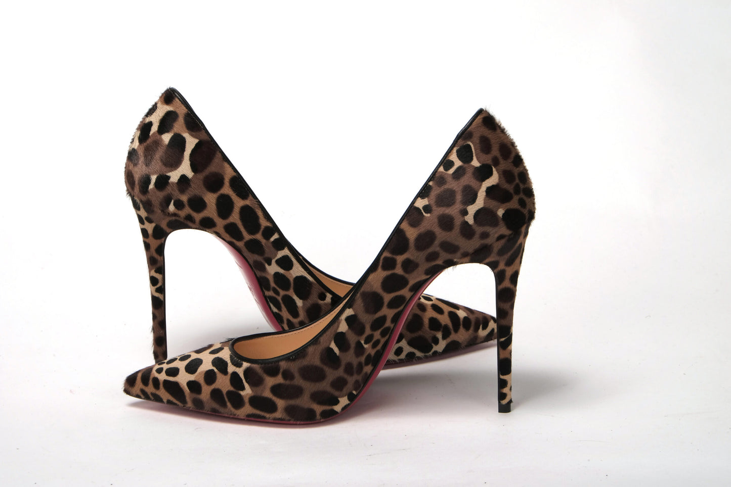 Christian Louboutin Multi/Black Leopard Kate 100 Pony Heel