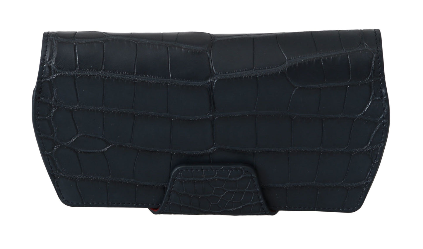 Dolce & Gabbana Blue Crocodile Eyewear Sunglasses Case Cover Pouch