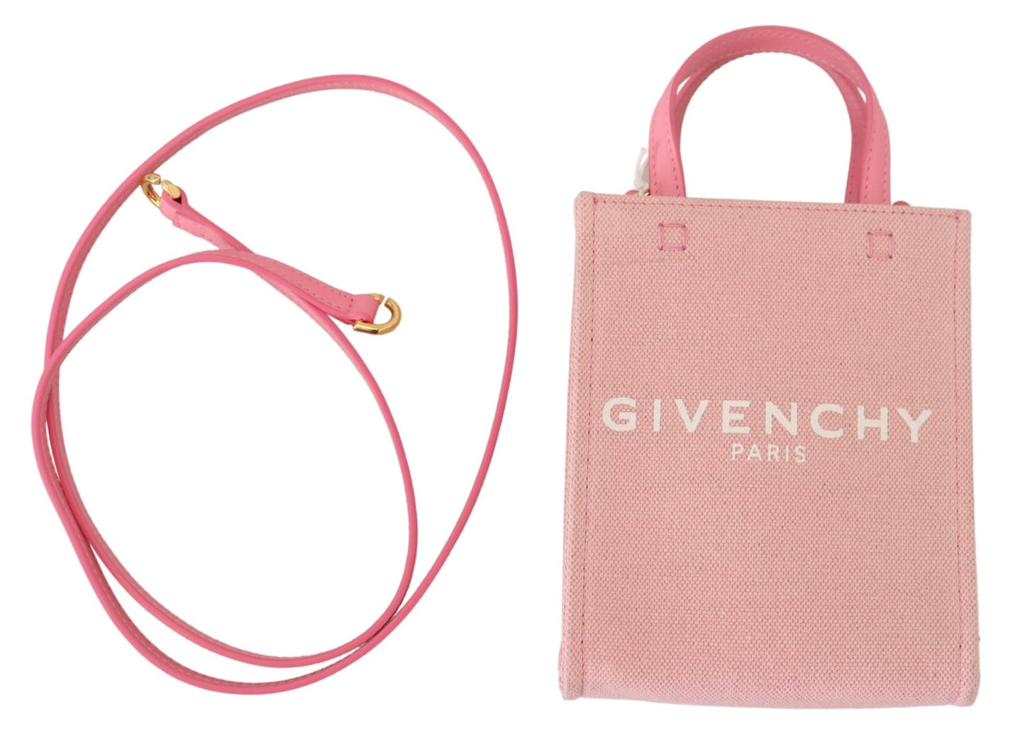 Givenchy Pink Coated Canvas Vertical Mini Shoulder Bag