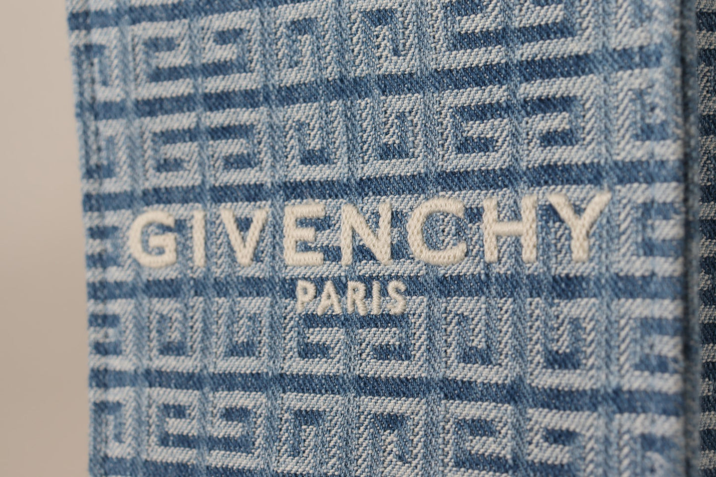 Givenchy Light Blue Coated Canvas Vertical Mini Shoulder Bag