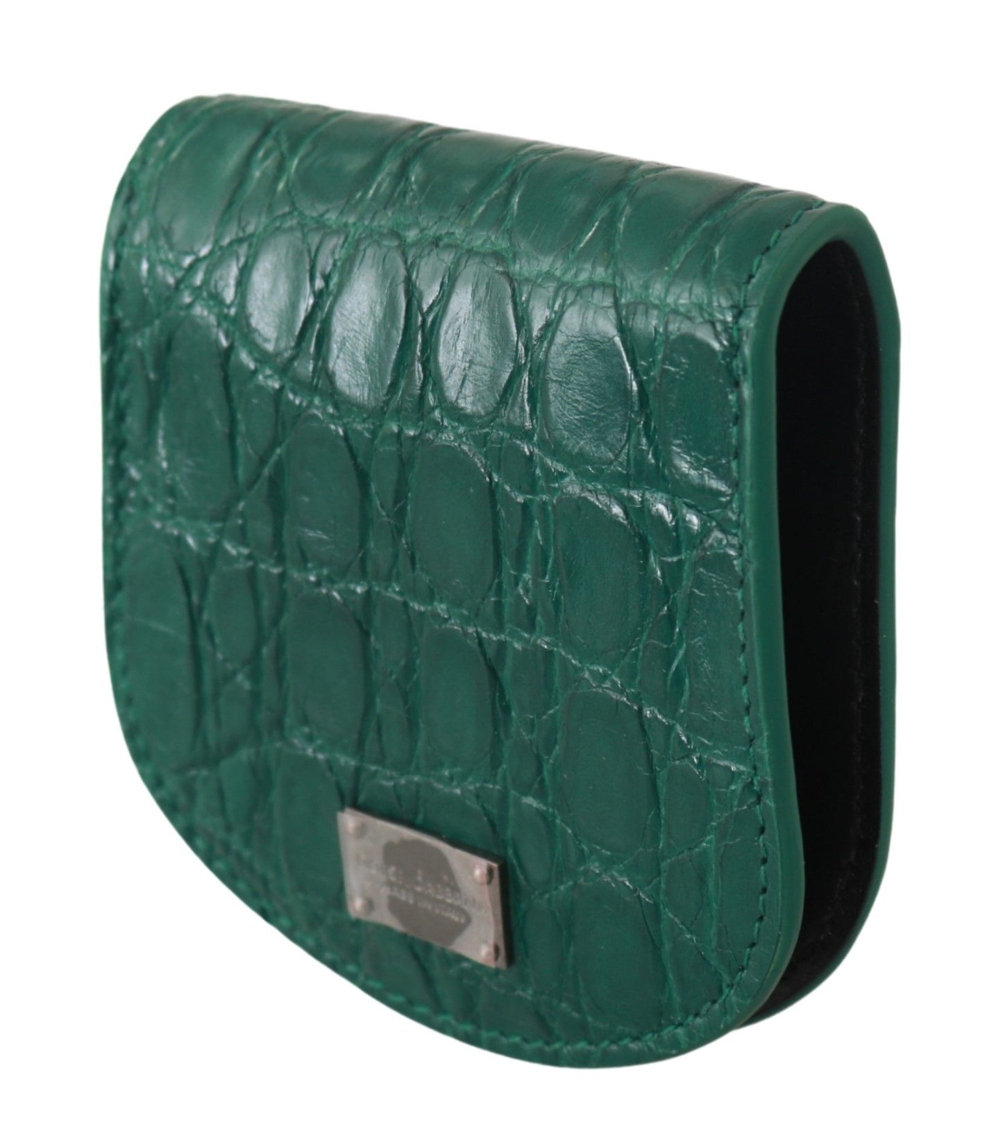 Dolce & Gabbana Green Exotic Skins Condom Case Holder Wallet