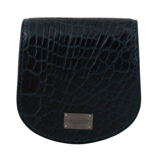 Dolce & Gabbana Blue Exotic Skins Condom Case Holder Pocket