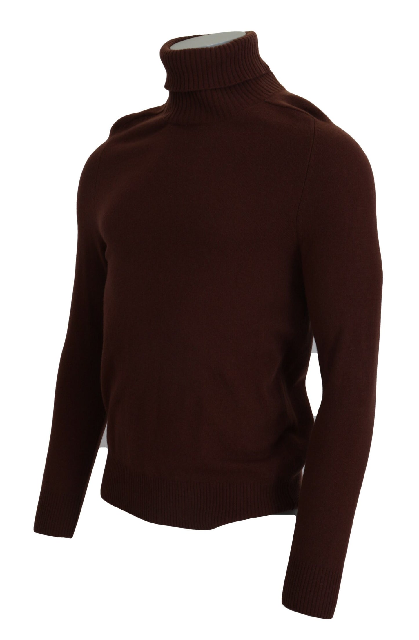 Paolo Pecora Milano Bordeaux Wool Turtleneck Pullover Sweater