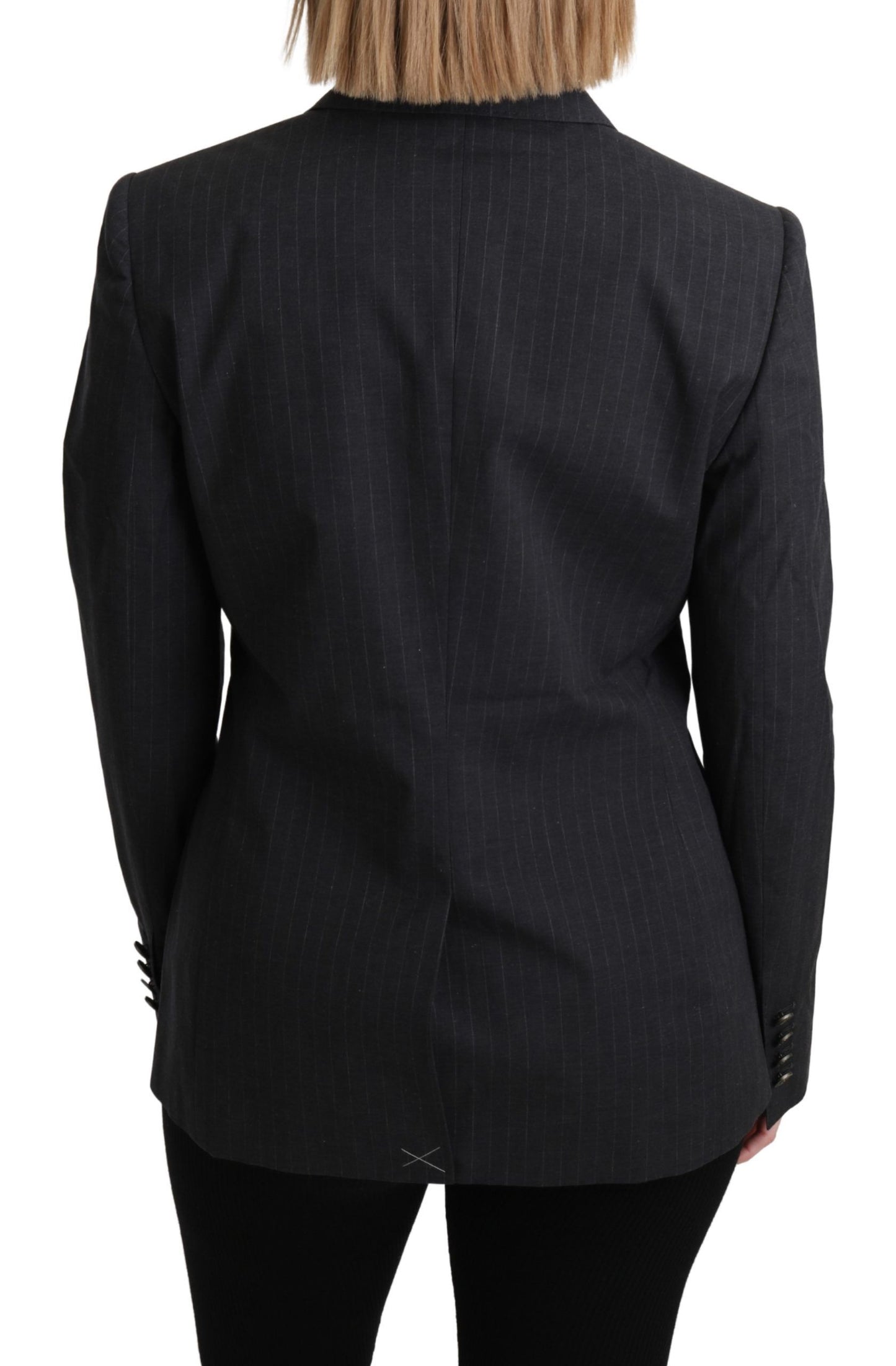 Dolce & Gabbana Gray Single Breasted Blazer Cotton Jacket