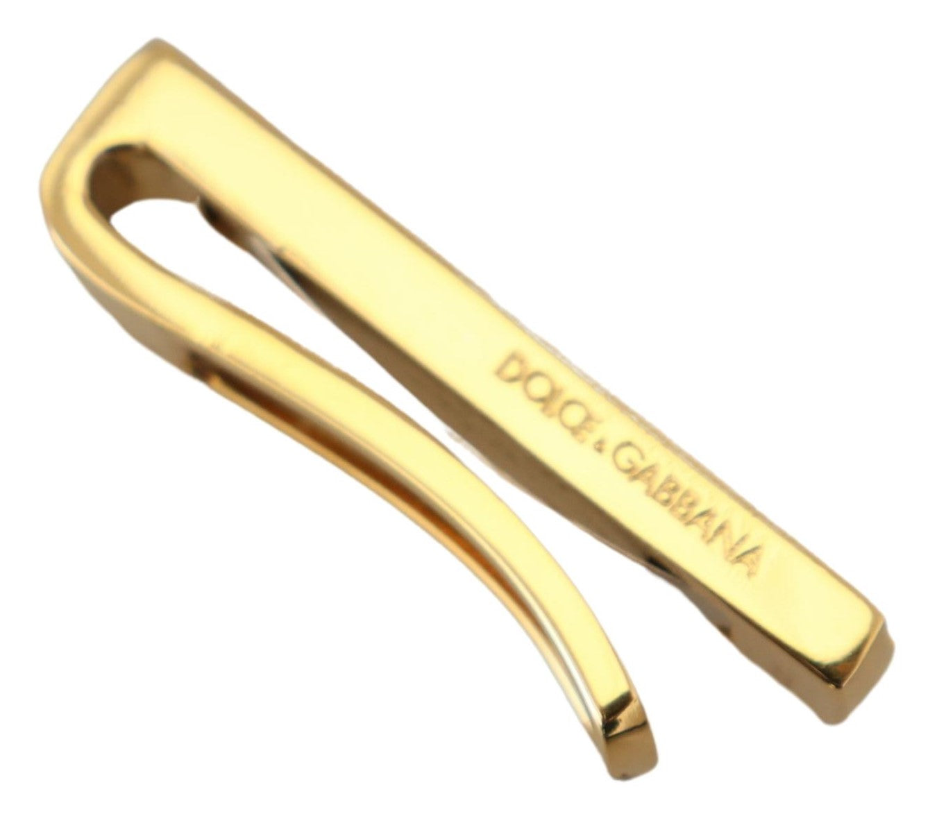 Dolce & Gabbana Gold Silver Brass Logo Men Tie Clip