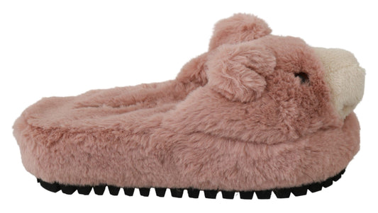 Dolce & Gabbana Pink Bear House Slippers Sandals Shoes