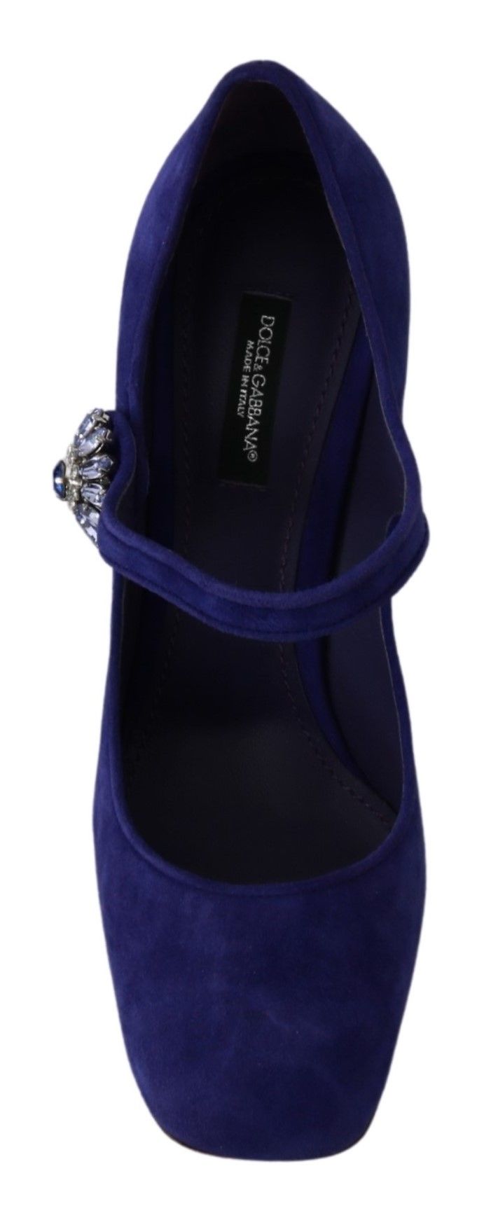 Dolce & Gabbana Purple Suede Crystal Pumps Heels Shoes