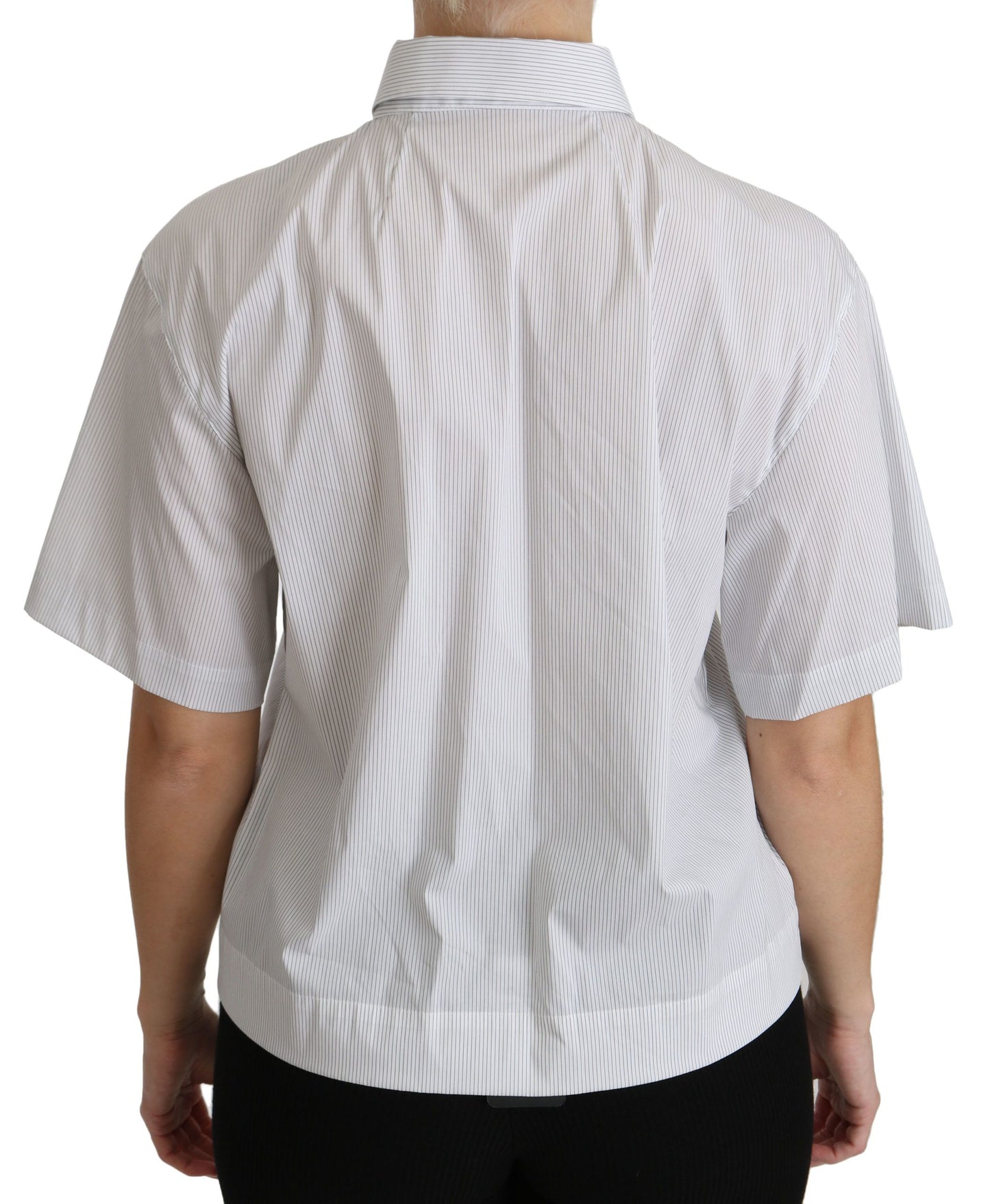 Dolce & Gabbana White Collared Short Sleeve Polo Shirt Top