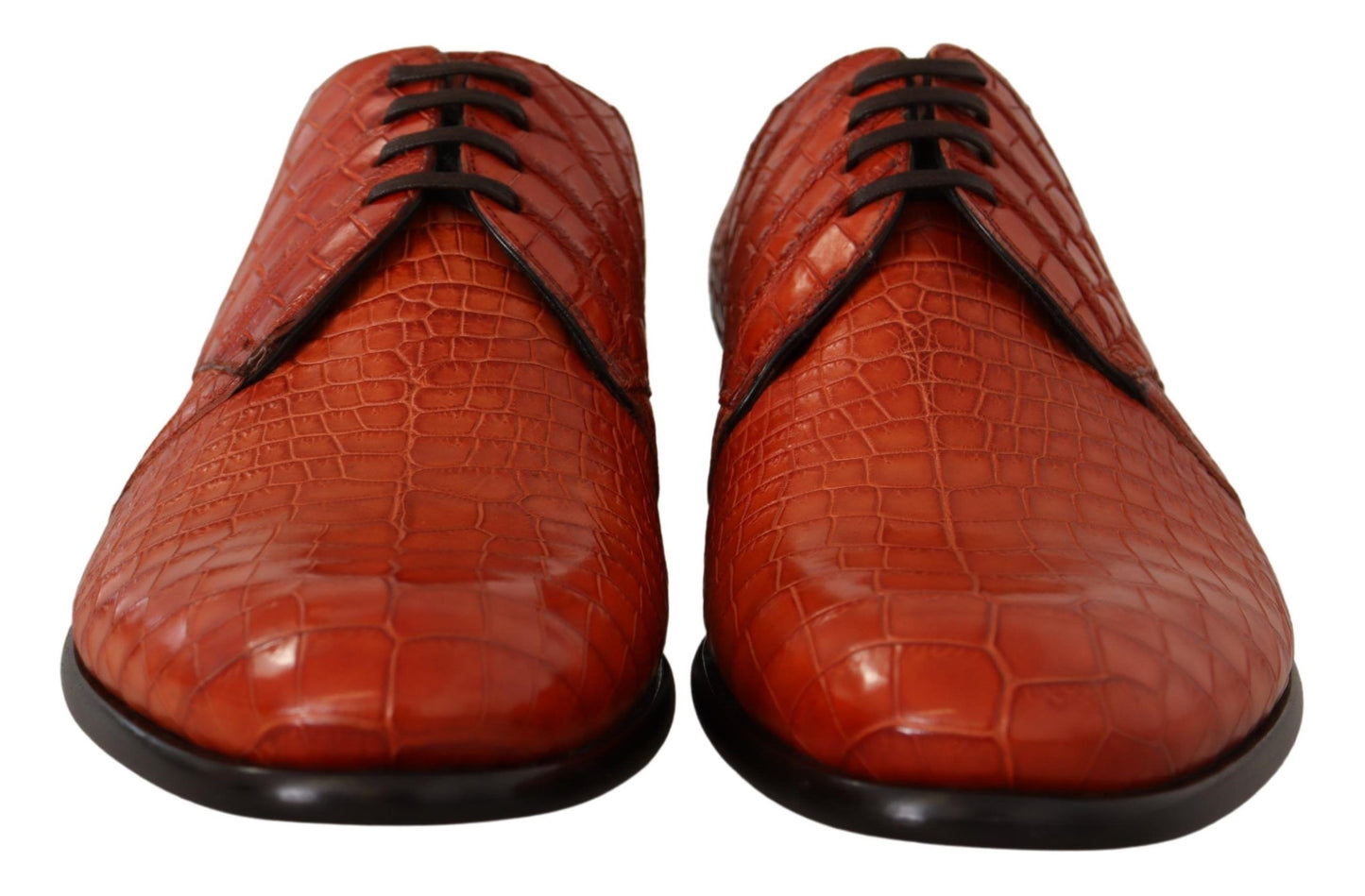 Dolce & Gabbana Orange Exotic Leather Dress Derby Shoes